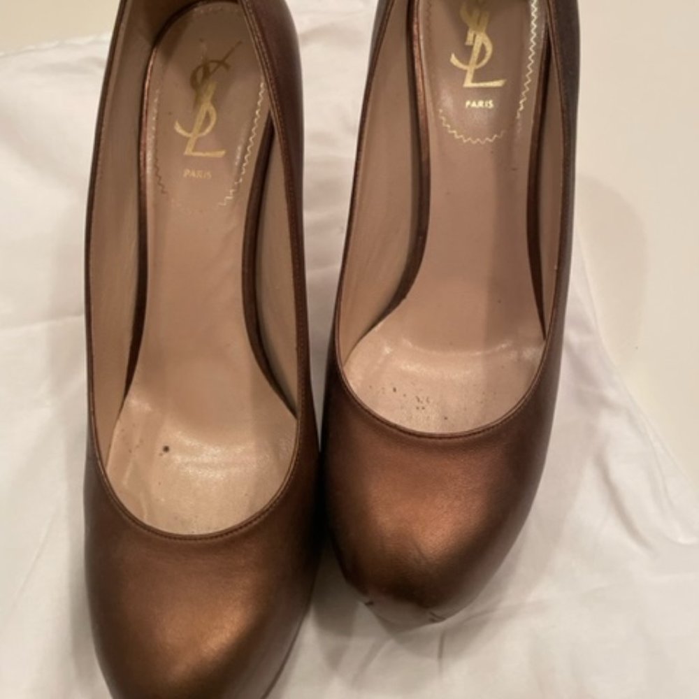 YSL Closed Toe Tributes 39 Bronze